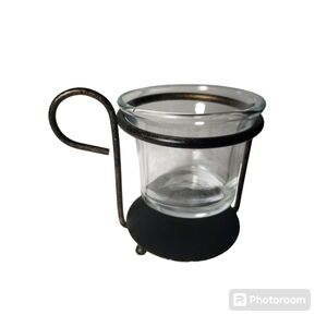 Tabletop Metal Stand With Glass Votive Candle Holder
